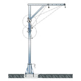 Otočný jeřáb 4551.0,3 4571.0,3, nosnost 300kg, 700-1300mm