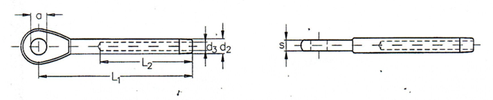 Nerezová koncovka s okem
