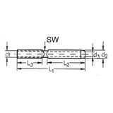 Nerezová koncovka s pravým vnitřním závitem