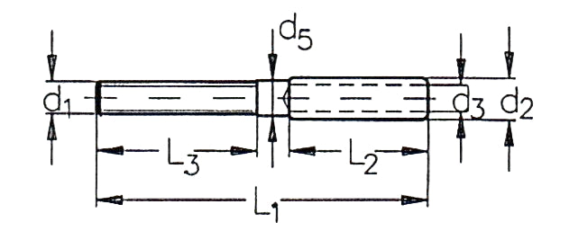 Nerezová závitová koncovka levá SM