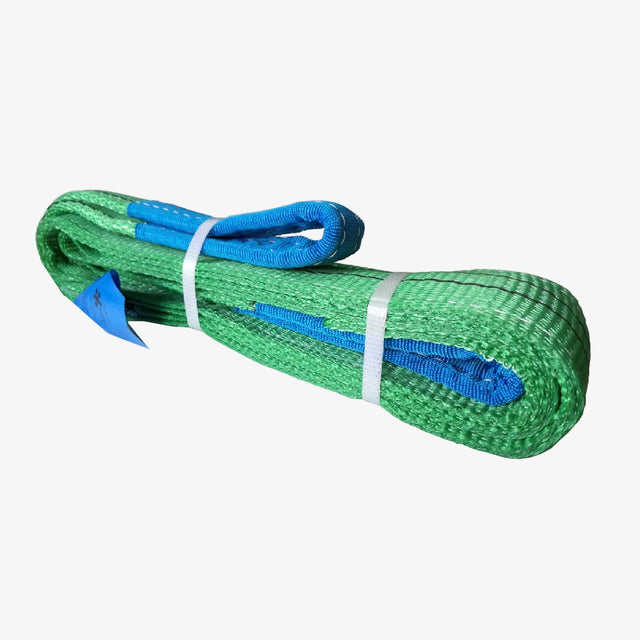 B4 2000kg, závěsný popruh plochý s oky, čtyřvrstvý, zelený, š.30mm