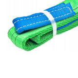 B4 2000kg, závěsný popruh plochý s oky, čtyřvrstvý, zelený, š.30mm