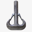 Dvojitý jeřábový hák s pojistkou, třída P, standard, RSN 5/DIN 15402