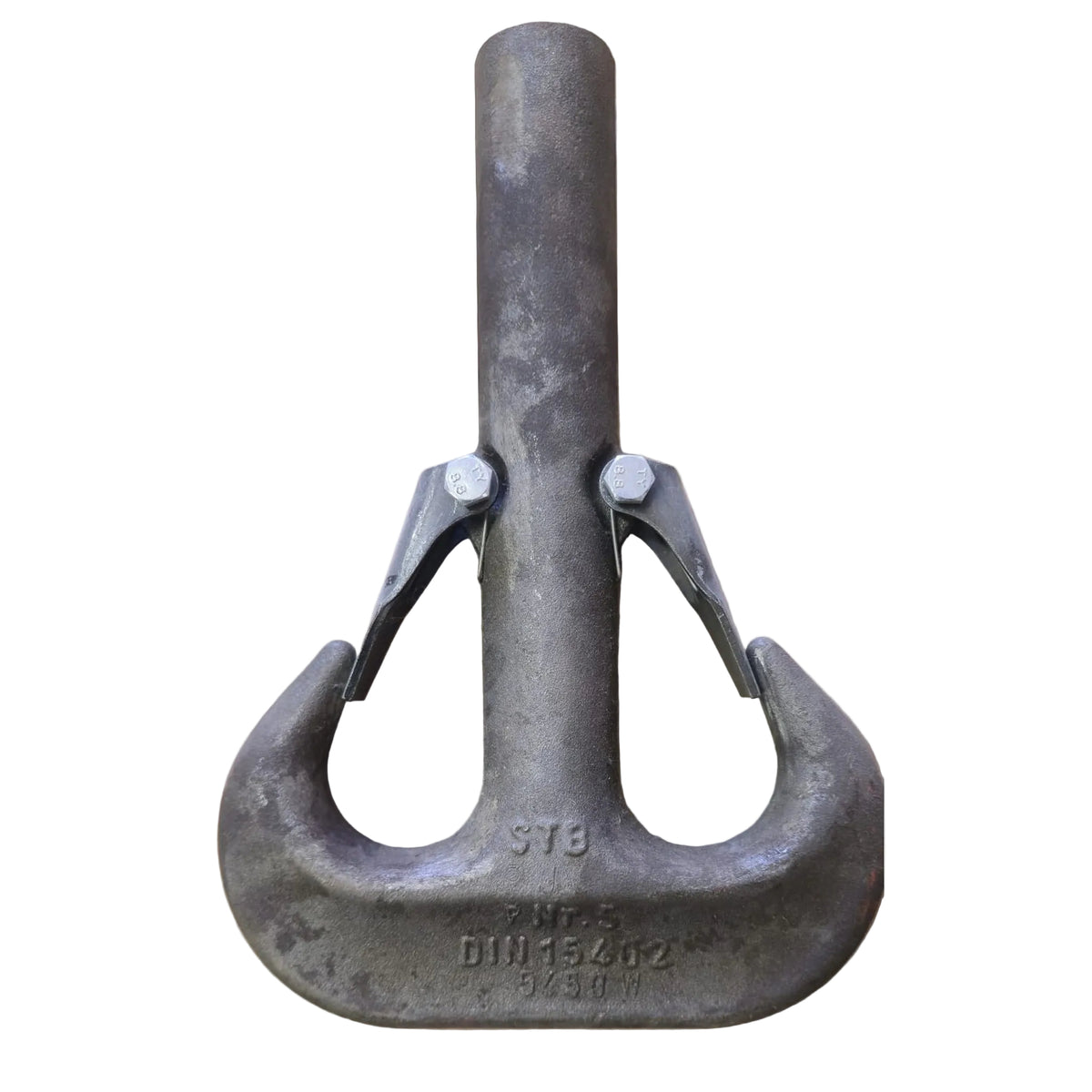 Dvojitý jeřábový hák s pojistkou, třída P, standard, RSN 5/DIN 15402