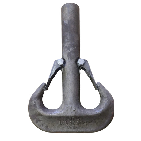 Dvojitý jeřábový hák s pojistkou, třída P, standard, RSN 5/DIN 15402