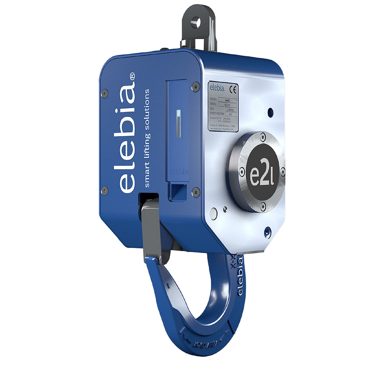Automatický jeřábový hák ELEBIA evo2l, nosnost 2,5 tuny