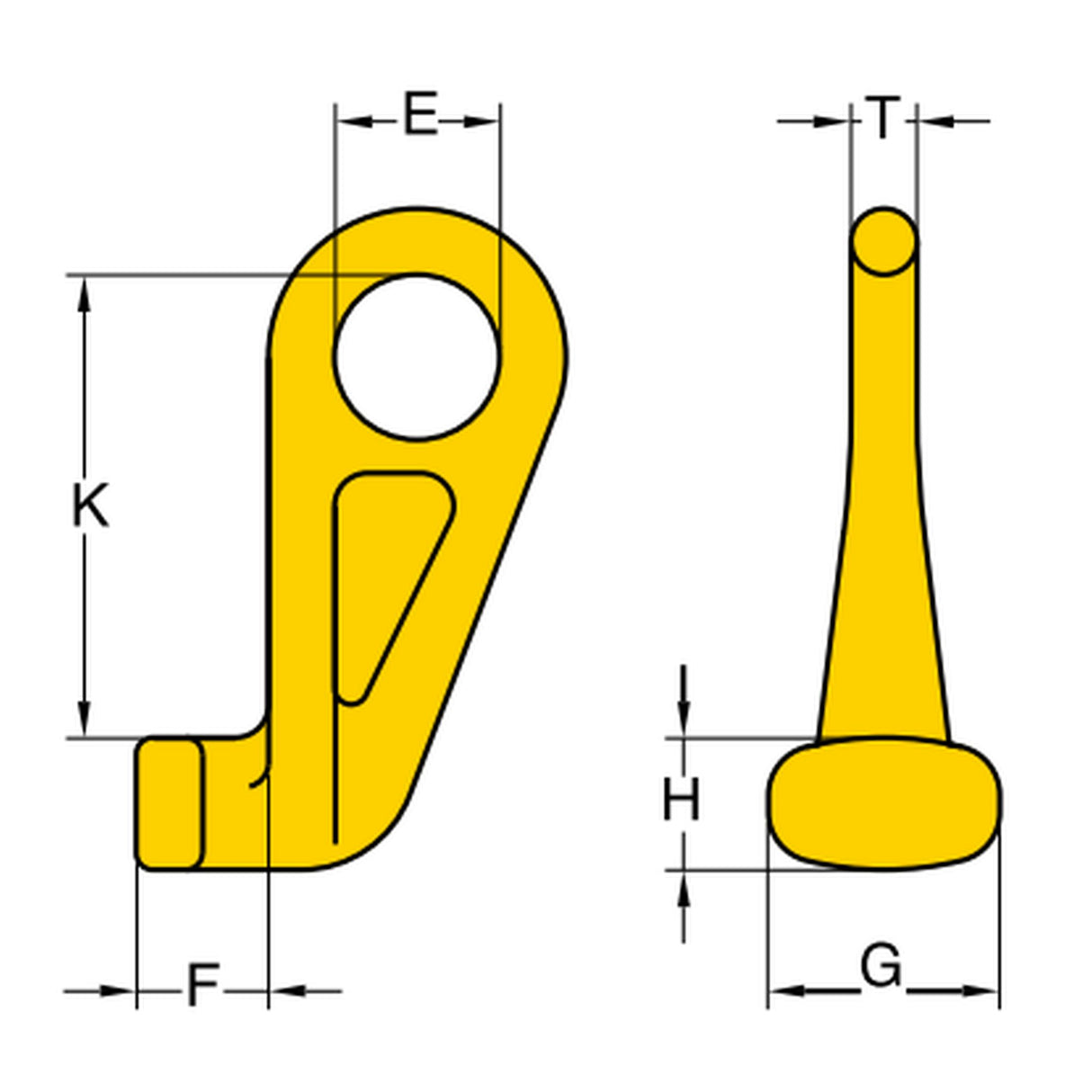 Hák s okem na kontejnery, třídy 8