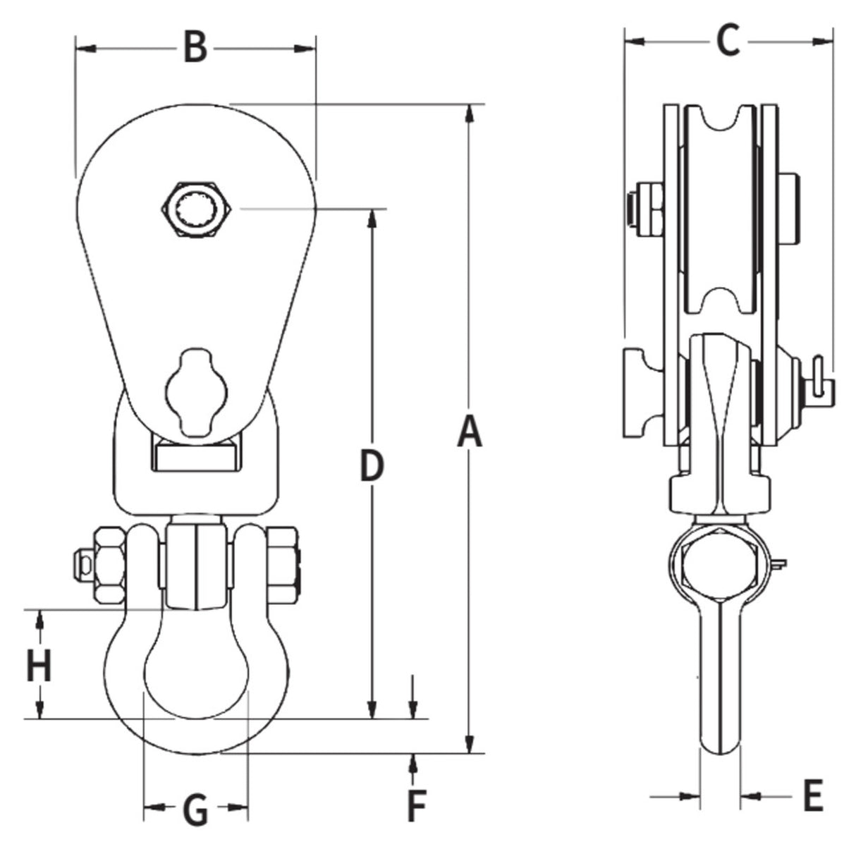 Kladka lanová s třmenem 419-BB CROSBY