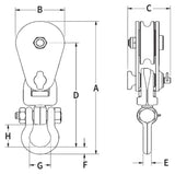 Kladka lanová s třmenem 419-BB CROSBY
