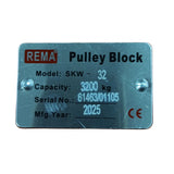 Kladka s hákem, SKW 32, nosnost 3200kg