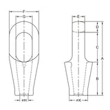 Lanová koncovka k zalévání, typ CSS 215, pozinkovaná, MBL 150 t, pro průměr lana 37 - 39 mm, DELTA - Doprodej
