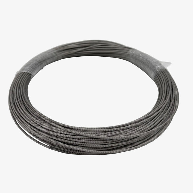 Nerezové lano pr.2mm, 7x19, 1570N/mm2, pravé, AISI 316/A4,MBL 2,27kN svazek 65m