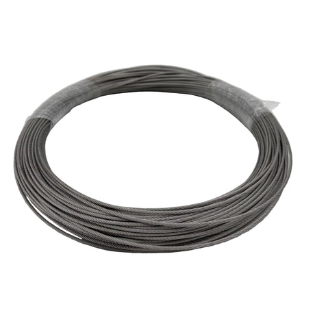 Nerezové lano pr.2mm, 7x19, 1570N/mm2, pravé, AISI 316/A4,MBL 2,27kN svazek 65m