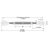 Napínák oko-oko HG226 5/16 x 4-1/2 CROSBY 1031270