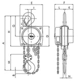 Řetězový kladkostroj 500kg/3m YALE