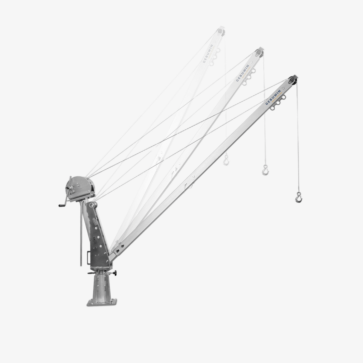 Otočný jeřáb SD900 nosnost 900/600kg, dosah až 2m, GEBUWIN