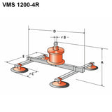 Vakuové manipulátory samonasávací řady VMS 1200 KLANER