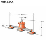 Vakuové manipulátory samonasávací řady VMS 600-3