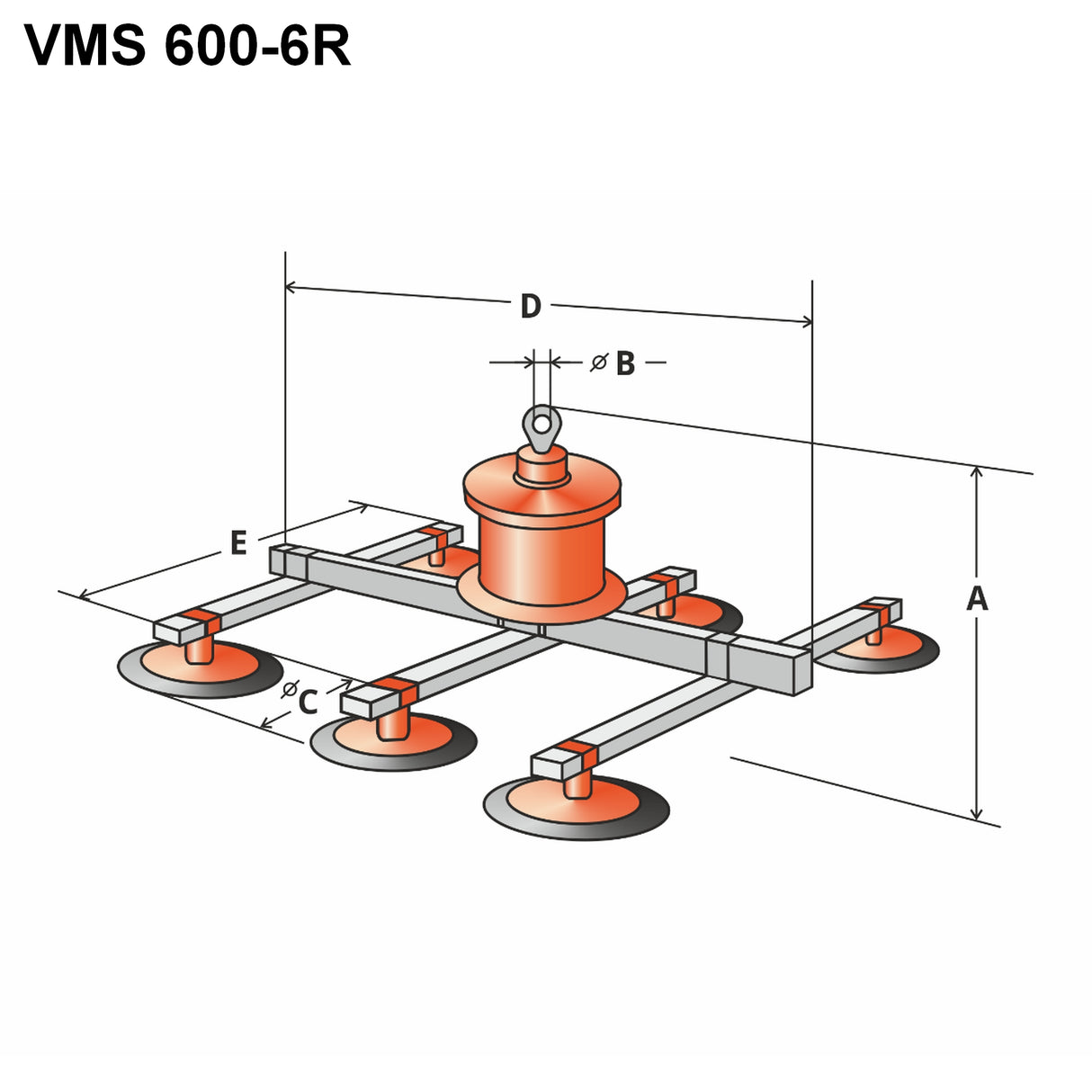 Vakuové manipulátory samonasávací řady VMS 600-6R