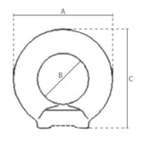 Vysokopevnostní matice s okem červená DELTA