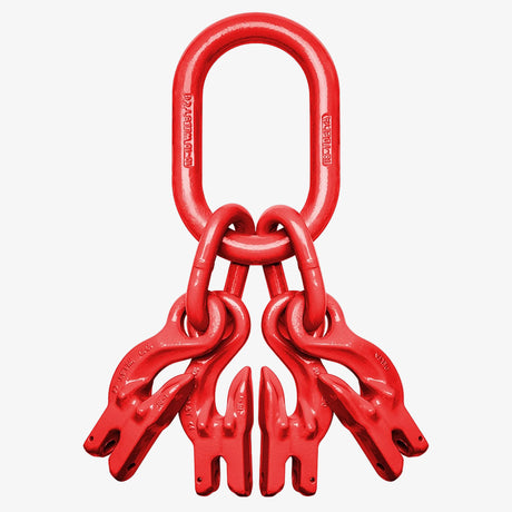 Závěsná souprava bez sploštění se zkracovacími háky, červená, DELTA