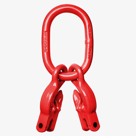 Závěsný člen bez sploštění se zkracovacími háky, červený, DELTA