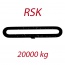 RSK20000kg, L1=8m - nekonečný závěsný popruh se zesíleným pláštěm, oranžový