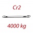 Cr2 4000kg, L1=1m, popruh plochý šíře 120 mm, s kovovými provlékacími oky,šedý