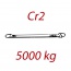 Cr2 5000kg, L1=1m, popruh plochý šíře 150 mm, s kovovými provlékacími oky,červený