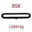 RSK 12000kg, L1=1m - nekonečný závěsný popruh se zesíleným pláštěm, oranžový