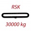 RSK30000kg, L1=8m - nekonečný závěsný popruh se zesíleným pláštěm, oranžový