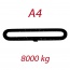 A4 8000kg, L1=2m , závěsný popruh plochý nekonečný dvouvrstvý,modrý, šíře 120mm