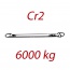 Cr2 6000kg, L1=2m, popruh plochý šíře 180 mm, s kovovými provlékacími oky,hnědý