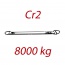 Cr2 8000kg, L1=4m, popruh plochý šíře 240 mm, s kovovými provlékacími oky,modrý