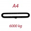 A4 6000kg, L1=8m , závěsný popruh plochý nekonečný dvouvrstvý,hnědý, šíře 90mm