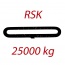 RSK25000kg, L1=8m - nekonečný závěsný popruh se zesíleným pláštěm, oranžový