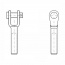Nerezová koncovka s vidlicí k válcování - SUPER MINI - pro lano 4mm, HW 321020004