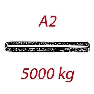 A2 5000kg, závěsný popruh plochý nekonečný jednovrstvý, červený, šíře 150mm