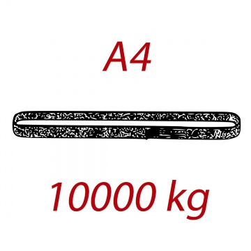 A4 10000kg, závěsný popruh plochý nekonečný dvouvrstvý, oranžový, šíře 150mm