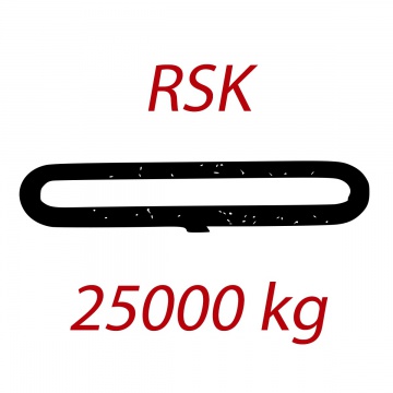 RSK 25000kg, nekonečný závěsný popruh se zesíleným pláštěm, oranžový