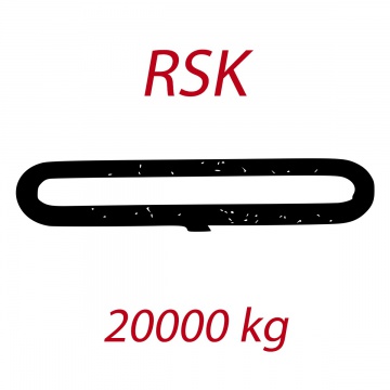 RSK 20000kg, nekonečný závěsný popruh se zesíleným pláštěm, oranžový