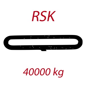 RSK 40000kg, nekonečný závěsný popruh se zesíleným pláštěm, oranžový