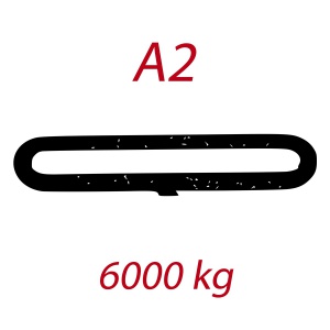 A2 6000kg, závěsný popruh plochý nekonečný jednovrstvý, hnědý, šíře 180mm