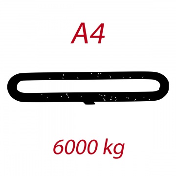 A4 6000kg, závěsný popruh plochý nekonečný dvouvrstvý, hnědý, šíře 90mm