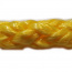 PP 16mm lano pletené bez jádra, žluté, pevnost 2041kg, cívky po 100m
