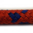 PES/PPV pr.8mm lano Morávka (7kN), červené s modrými kontrolkami