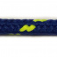 PES 5mm šńůra pletená s jádrem, modrá se žlutými kontrolkami