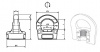 Otočná matice s okem M8, třída 10, nosnost 1000-300kg CARCANO-rozměry