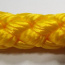 PPV 12mm lano pletené bez jádra, žluté, pevnost 2320kg, max. 100m