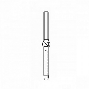 Nerezová závitová koncovka s maticí, AISI 316 (A4)
